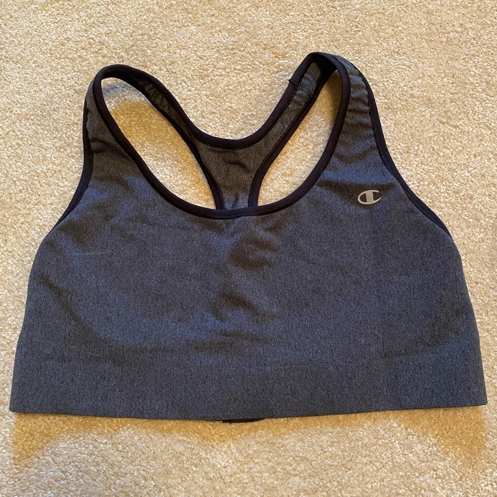 Grey & black Champion Sports Bra